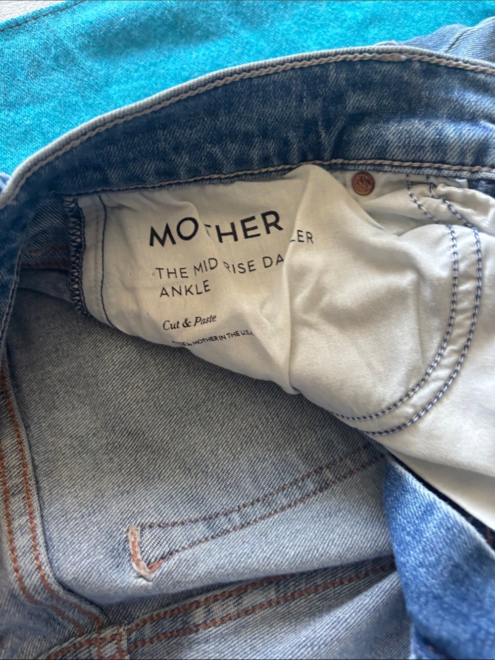 MOTHER Light Blue Denim Jeans - Picture 2 of 4